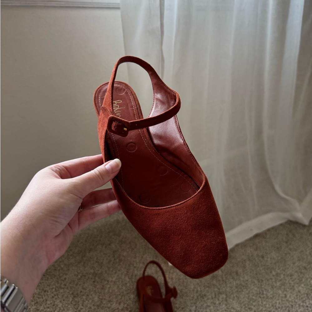 Boden Suede Mary Jane Flats